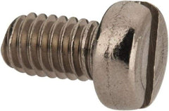 Value Collection - M3.5x0.60 Metric Coarse, 6mm Length Under Head Slotted Drive Machine Screw - Fillister Head, Grade 18-8 & A2 Stainless Steel, Uncoated, Without Washer - Industrial Tool & Supply