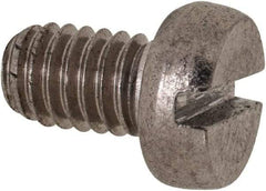 Value Collection - M4x0.70 Metric Coarse, 6mm Length Under Head Slotted Drive Machine Screw - Fillister Head, Grade 18-8 & A2 Stainless Steel, Uncoated, Without Washer - Industrial Tool & Supply