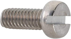 Value Collection - M4x0.70 Metric Coarse, 10mm Length Under Head Slotted Drive Machine Screw - Fillister Head, Grade 18-8 & A2 Stainless Steel, Uncoated, Without Washer - Industrial Tool & Supply