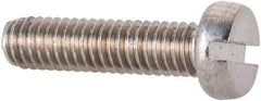 Value Collection - M4x0.70 Metric Coarse, 16mm Length Under Head Slotted Drive Machine Screw - Fillister Head, Grade 18-8 & A2 Stainless Steel, Uncoated, Without Washer - Industrial Tool & Supply