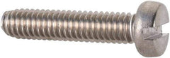 Value Collection - M4x0.70 Metric Coarse, 18mm Length Under Head Slotted Drive Machine Screw - Fillister Head, Grade 18-8 & A2 Stainless Steel, Uncoated, Without Washer - Industrial Tool & Supply