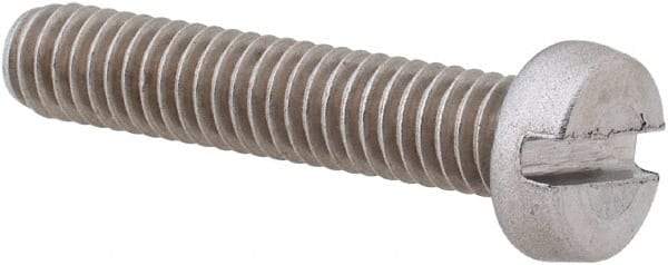 Value Collection - M4x0.70 Metric Coarse, 20mm Length Under Head Slotted Drive Machine Screw - Fillister Head, Grade 18-8 & A2 Stainless Steel, Uncoated, Without Washer - Industrial Tool & Supply