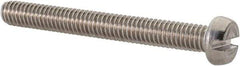 Value Collection - M4x0.70 Metric Coarse, 35mm Length Under Head Slotted Drive Machine Screw - Fillister Head, Grade 18-8 & A2 Stainless Steel, Uncoated, Without Washer - Industrial Tool & Supply
