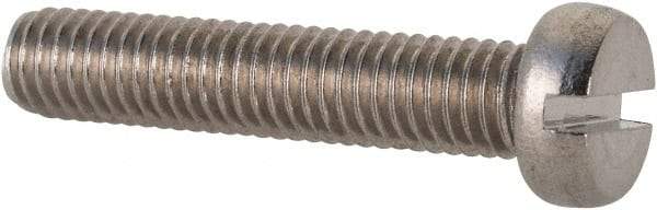 Value Collection - M5x0.80 Metric Coarse, 25mm Length Under Head Slotted Drive Machine Screw - Fillister Head, Grade 18-8 & A2 Stainless Steel, Uncoated, Without Washer - Industrial Tool & Supply