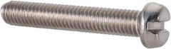 Value Collection - M5x0.80 Metric Coarse, 30mm Length Under Head Slotted Drive Machine Screw - Fillister Head, Grade 18-8 & A2 Stainless Steel, Uncoated, Without Washer - Industrial Tool & Supply