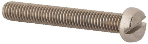 Value Collection - M5x0.80 Metric Coarse, 35mm Length Under Head Slotted Drive Machine Screw - Fillister Head, Grade 18-8 & A2 Stainless Steel, Uncoated, Without Washer - Industrial Tool & Supply