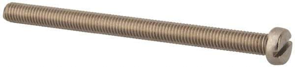 Value Collection - M5x0.80 Metric Coarse, 70mm Length Under Head Slotted Drive Machine Screw - Fillister Head, Grade 18-8 & A2 Stainless Steel, Uncoated, Without Washer - Industrial Tool & Supply