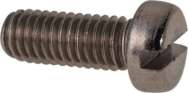 Value Collection - M6x1.00 Metric Coarse, 16mm Length Under Head Slotted Drive Machine Screw - Fillister Head, Grade 18-8 & A2 Stainless Steel, Uncoated, Without Washer - Industrial Tool & Supply