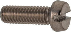 Value Collection - M6x1.00 Metric Coarse, 18mm Length Under Head Slotted Drive Machine Screw - Fillister Head, Grade 18-8 & A2 Stainless Steel, Uncoated, Without Washer - Industrial Tool & Supply