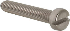 Value Collection - M6x1.00 Metric Coarse, 35mm Length Under Head Slotted Drive Machine Screw - Fillister Head, Grade 18-8 & A2 Stainless Steel, Uncoated, Without Washer - Industrial Tool & Supply