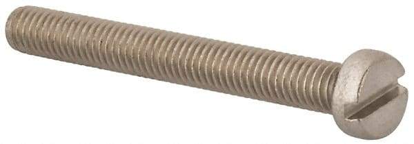 Value Collection - M6x1.00 Metric Coarse, 50mm Length Under Head Slotted Drive Machine Screw - Fillister Head, Grade 18-8 & A2 Stainless Steel, Uncoated, Without Washer - Industrial Tool & Supply