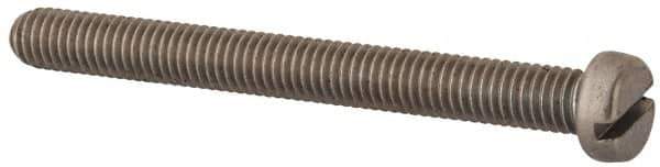 Value Collection - M6x1.00 Metric Coarse, 60mm Length Under Head Slotted Drive Machine Screw - Fillister Head, Grade 18-8 & A2 Stainless Steel, Uncoated, Without Washer - Industrial Tool & Supply
