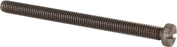 Value Collection - M6x1.00 Metric Coarse, 80mm Length Under Head Slotted Drive Machine Screw - Fillister Head, Grade 18-8 & A2 Stainless Steel, Uncoated, Without Washer - Industrial Tool & Supply