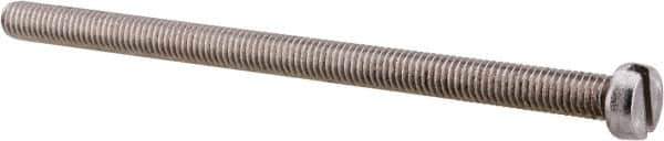 Value Collection - M6x1.00 Metric Coarse, 100mm Length Under Head Slotted Drive Machine Screw - Fillister Head, Grade 18-8 & A2 Stainless Steel, Uncoated, Without Washer - Industrial Tool & Supply