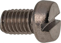 Value Collection - M8x1.25 Metric Coarse, 12mm Length Under Head Slotted Drive Machine Screw - Fillister Head, Grade 18-8 & A2 Stainless Steel, Uncoated, Without Washer - Industrial Tool & Supply