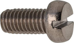 Value Collection - M8x1.25 Metric Coarse, 16mm Length Under Head Slotted Drive Machine Screw - Fillister Head, Grade 18-8 & A2 Stainless Steel, Uncoated, Without Washer - Industrial Tool & Supply