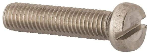 Value Collection - M8x1.25 Metric Coarse, 35mm Length Under Head Slotted Drive Machine Screw - Fillister Head, Grade 18-8 & A2 Stainless Steel, Uncoated, Without Washer - Industrial Tool & Supply