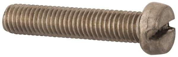Value Collection - M8x1.25 Metric Coarse, 40mm Length Under Head Slotted Drive Machine Screw - Fillister Head, Grade 18-8 & A2 Stainless Steel, Uncoated, Without Washer - Industrial Tool & Supply