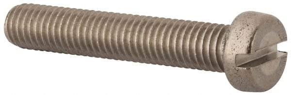 Value Collection - M8x1.25 Metric Coarse, 45mm Length Under Head Slotted Drive Machine Screw - Fillister Head, Grade 18-8 & A2 Stainless Steel, Uncoated, Without Washer - Industrial Tool & Supply