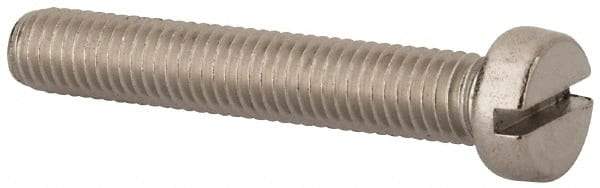 Value Collection - M8x1.25 Metric Coarse, 50mm Length Under Head Slotted Drive Machine Screw - Fillister Head, Grade 18-8 & A2 Stainless Steel, Uncoated, Without Washer - Industrial Tool & Supply