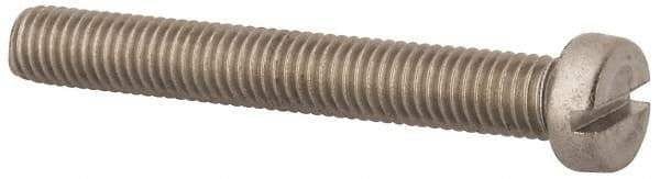 Value Collection - M8x1.25 Metric Coarse, 60mm Length Under Head Slotted Drive Machine Screw - Fillister Head, Grade 18-8 & A2 Stainless Steel, Uncoated, Without Washer - Industrial Tool & Supply
