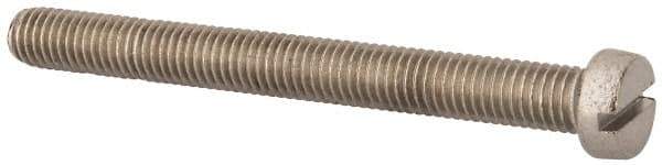Value Collection - M8x1.25 Metric Coarse, 80mm Length Under Head Slotted Drive Machine Screw - Fillister Head, Grade 18-8 & A2 Stainless Steel, Uncoated, Without Washer - Industrial Tool & Supply
