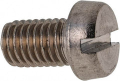Value Collection - M10x1.50 Metric Coarse, 16mm Length Under Head Slotted Drive Machine Screw - Fillister Head, Grade 18-8 & A2 Stainless Steel, Uncoated, Without Washer - Industrial Tool & Supply