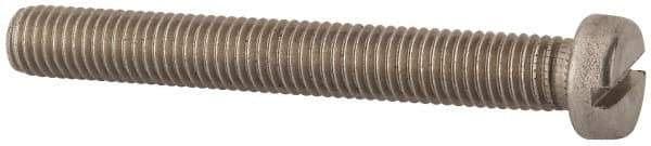 Value Collection - M10x1.50 Metric Coarse, 80mm Length Under Head Slotted Drive Machine Screw - Fillister Head, Grade 18-8 & A2 Stainless Steel, Uncoated, Without Washer - Industrial Tool & Supply