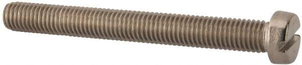 Value Collection - M10x1.50 Metric Coarse, 90mm Length Under Head Slotted Drive Machine Screw - Fillister Head, Grade 18-8 & A2 Stainless Steel, Uncoated, Without Washer - Industrial Tool & Supply