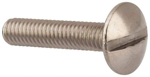 Value Collection - M4x0.70 Metric Coarse, 20mm Length Under Head Slotted Drive Machine Screw - Truss Head, Grade 18-8 & A2 Stainless Steel, Uncoated, Without Washer - Industrial Tool & Supply