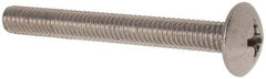 Value Collection - M4x0.70 Metric Coarse, 35mm Length Under Head Slotted Drive Machine Screw - Truss Head, Grade 18-8 & A2 Stainless Steel, Uncoated, Without Washer - Industrial Tool & Supply