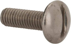 Value Collection - M5x0.80 Metric Coarse, 16mm Length Under Head Slotted Drive Machine Screw - Truss Head, Grade 18-8 & A2 Stainless Steel, Uncoated, Without Washer - Industrial Tool & Supply