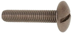 Value Collection - M5x0.80 Metric Coarse, 25mm Length Under Head Slotted Drive Machine Screw - Truss Head, Grade 18-8 & A2 Stainless Steel, Uncoated, Without Washer - Industrial Tool & Supply