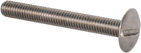 Value Collection - M5x0.80 Metric Coarse, 40mm Length Under Head Slotted Drive Machine Screw - Truss Head, Grade 18-8 & A2 Stainless Steel, Uncoated, Without Washer - Industrial Tool & Supply
