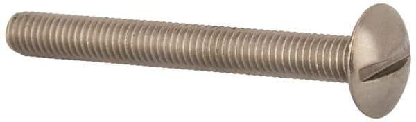 Value Collection - M5x0.80 Metric Coarse, 45mm Length Under Head Slotted Drive Machine Screw - Truss Head, Grade 18-8 & A2 Stainless Steel, Uncoated, Without Washer - Industrial Tool & Supply