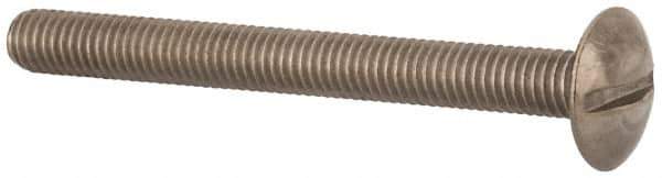 Value Collection - M5x0.80 Metric Coarse, 50mm Length Under Head Slotted Drive Machine Screw - Truss Head, Grade 18-8 & A2 Stainless Steel, Uncoated, Without Washer - Industrial Tool & Supply