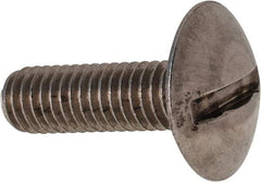 Value Collection - M6x1.00 Metric Coarse, 20mm Length Under Head Slotted Drive Machine Screw - Truss Head, Grade 18-8 & A2 Stainless Steel, Uncoated, Without Washer - Industrial Tool & Supply
