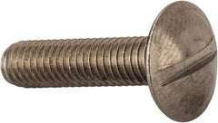 Value Collection - M6x1.00 Metric Coarse, 25mm Length Under Head Slotted Drive Machine Screw - Truss Head, Grade 18-8 & A2 Stainless Steel, Uncoated, Without Washer - Industrial Tool & Supply