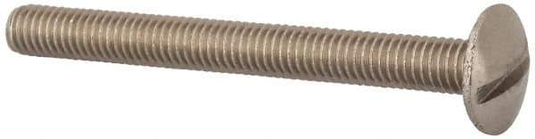 Value Collection - M6x1.00 Metric Coarse, 60mm Length Under Head Slotted Drive Machine Screw - Truss Head, Grade 18-8 & A2 Stainless Steel, Uncoated, Without Washer - Industrial Tool & Supply
