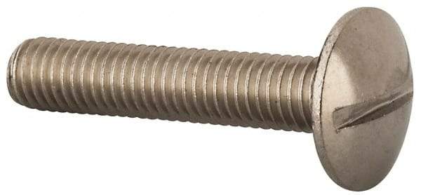Value Collection - M8x1.25, 40mm Length Under Head Slotted Drive Machine Screw - Truss Head, Grade 18-8 & A2 Stainless Steel, Uncoated, Without Washer - Industrial Tool & Supply