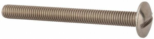 Value Collection - M8x1.25 Metric Coarse, 80mm Length Under Head Slotted Drive Machine Screw - Truss Head, Grade 18-8 & A2 Stainless Steel, Uncoated, Without Washer - Industrial Tool & Supply