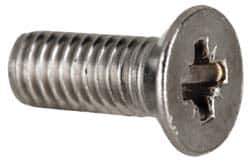 Value Collection - M3x0.50 Metric Coarse, 8mm OAL Pozidriv Drive Machine Screw - Flat Head, Grade 18-8 & A2 Stainless Steel, Uncoated, Without Washer - Industrial Tool & Supply