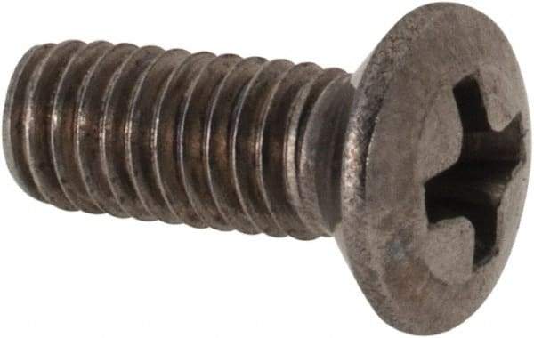 Value Collection - M3x0.50 Metric Coarse, 8mm OAL Phillips Drive Machine Screw - Oval Head, Grade 18-8 & A2 Stainless Steel, Uncoated, Without Washer - Industrial Tool & Supply