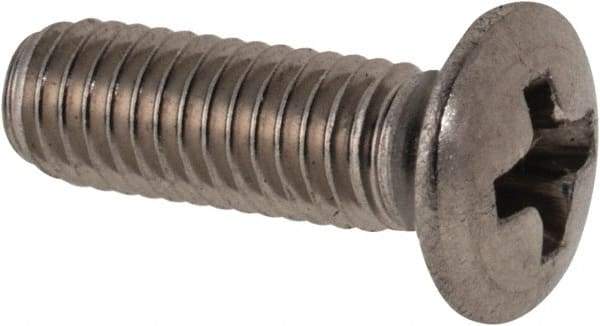 Value Collection - M3x0.50 Metric Coarse, 10mm OAL Phillips Drive Machine Screw - Oval Head, Grade 18-8 & A2 Stainless Steel, Uncoated, Without Washer - Industrial Tool & Supply
