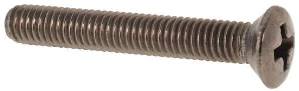 Value Collection - M3x0.50 Metric Coarse, 20mm OAL Phillips Drive Machine Screw - Oval Head, Grade 18-8 & A2 Stainless Steel, Uncoated, Without Washer - Industrial Tool & Supply