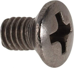 Value Collection - M4x0.70 Metric Coarse, 6mm OAL Phillips Drive Machine Screw - Oval Head, Grade 18-8 & A2 Stainless Steel, Uncoated, Without Washer - Industrial Tool & Supply