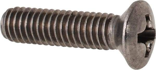 Value Collection - M4x0.70 Metric Coarse, 16mm OAL Phillips Drive Machine Screw - Oval Head, Grade 18-8 & A2 Stainless Steel, Uncoated, Without Washer - Industrial Tool & Supply