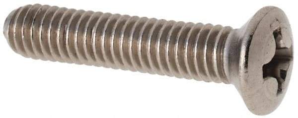 Value Collection - M4x0.70 Metric Coarse, 20mm OAL Phillips Drive Machine Screw - Oval Head, Grade 18-8 & A2 Stainless Steel, Uncoated, Without Washer - Industrial Tool & Supply