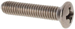 Value Collection - M4x0.70 Metric Coarse, 20mm OAL Phillips Drive Machine Screw - Oval Head, Grade 18-8 & A2 Stainless Steel, Uncoated, Without Washer - Industrial Tool & Supply
