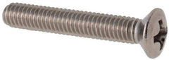 Value Collection - M4x0.70 Metric Coarse, 25mm OAL Phillips Drive Machine Screw - Oval Head, Grade 18-8 & A2 Stainless Steel, Uncoated, Without Washer - Industrial Tool & Supply